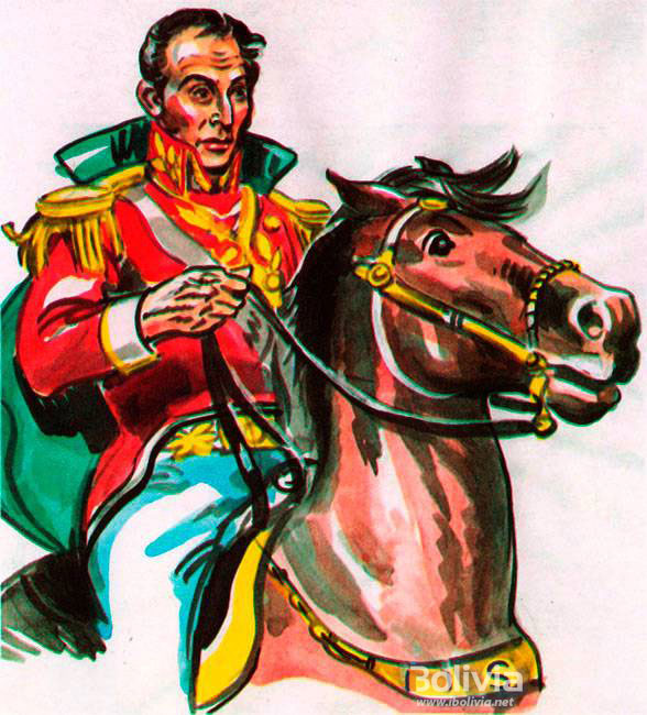 Dibujo del Libertador Simón Bolivar - ibolivia.net