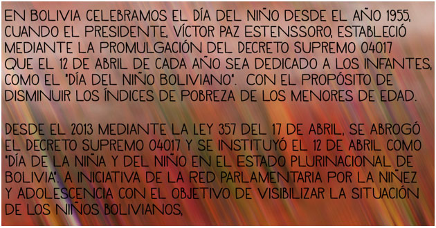 Día del Niño Boliviano - Derechos del Niño - Fechas Cívicas de Bolivia - ibolivia.net