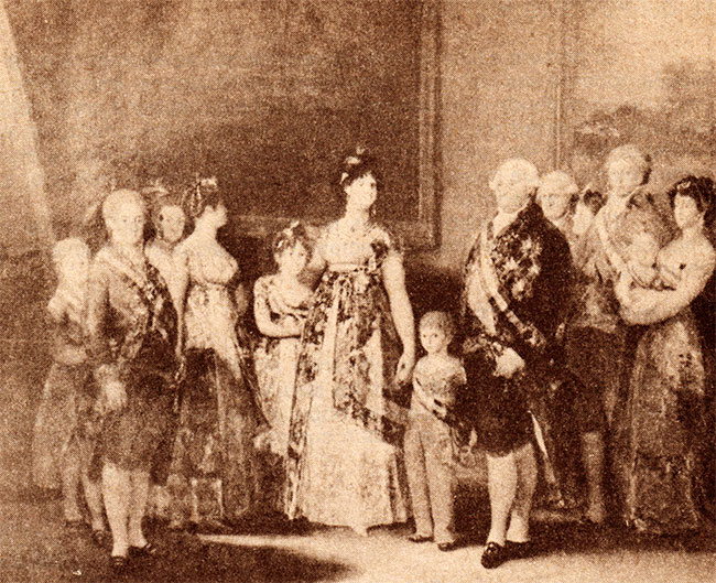 El Rey Carlos IV y su familia, pintura de Goya - Movimientos libertarios en América - ibolivia.net